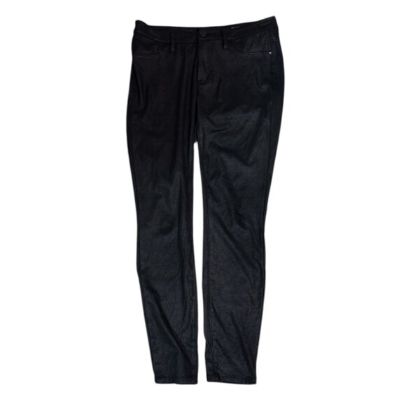 BLANKNYC Spray On Super Skinny Textured Ankle Pants Size 27 Black Rocker Biker - Picture 2 of 15